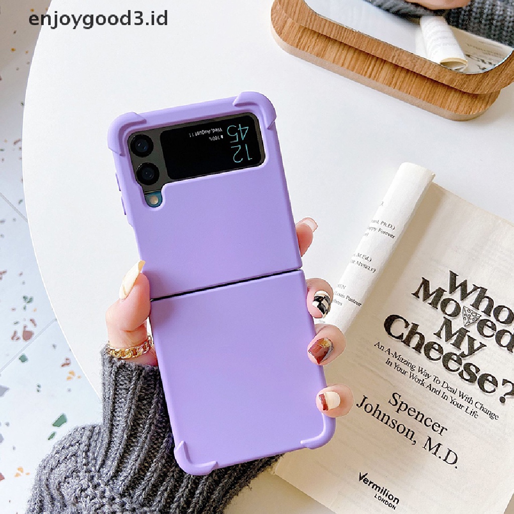 [Rready Stock] Untuk Samsung Galaxy Z Flip3/45G Phone Case Macaron Color Silicone Lipat Lembut-Touch Back Cover Pelindung Untuk SamsungZ Flip3 4 (ID)