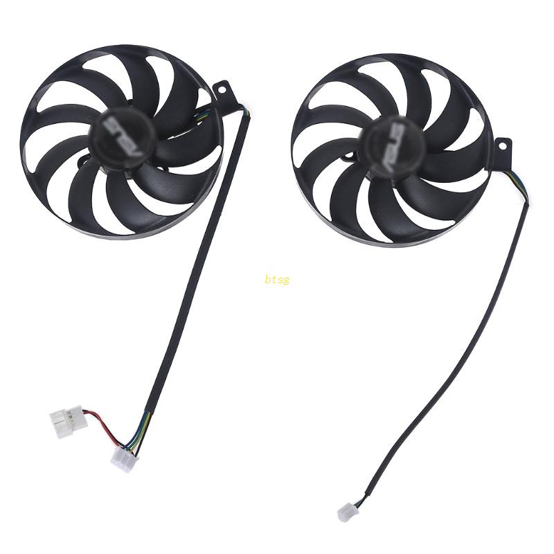 Bt 2PCS 88mm GTX1660 DUAL T129215Su 4Pin 12V 0.5A VGA Fan Kipas Pendingin Kartu Grafis