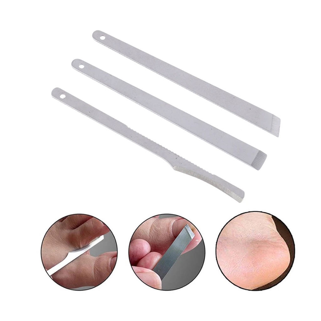 3 Pcs Pisau Kuku Cantengan Pedicure Knife Tools Callus Remover