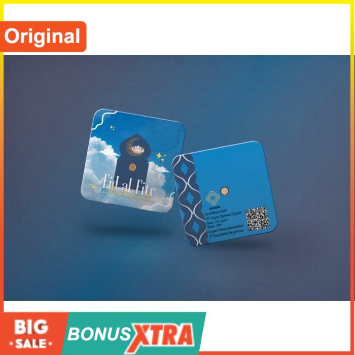Logam Mulia EMAS Micro Gold Idul Fitri EID MUBARAK 0.025 0.05 0.1 gram