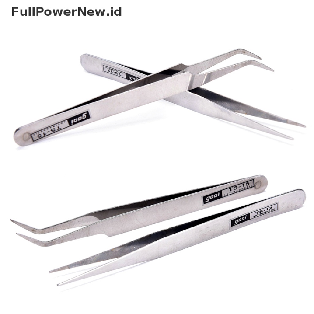 Power 2x Stainless Steel Eyelash Gems Pick Tools Perlengkapan Nail Art Kosmetik ID