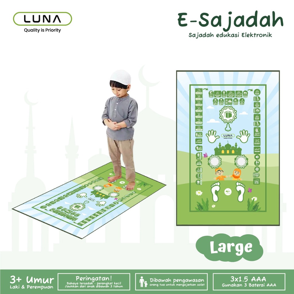 Luna Life E Sajadah / Smart Sajadah Elektronik Untuk Edukasi Belajar Anak Sholat / ESajadah Anak-Anak