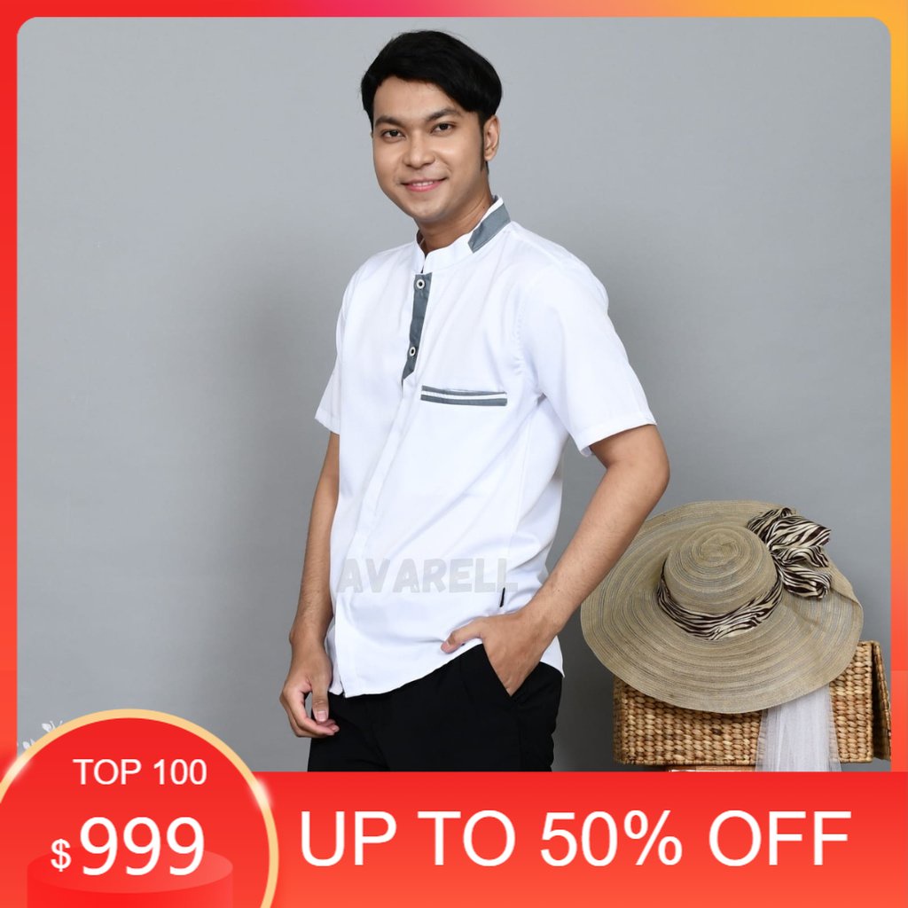 "SAMASE PEDE by AVARELL" Baju Koko Dewasa I Baju Koko Kemko Kurta Pria Dewasa Muslim Lengan Pendek P