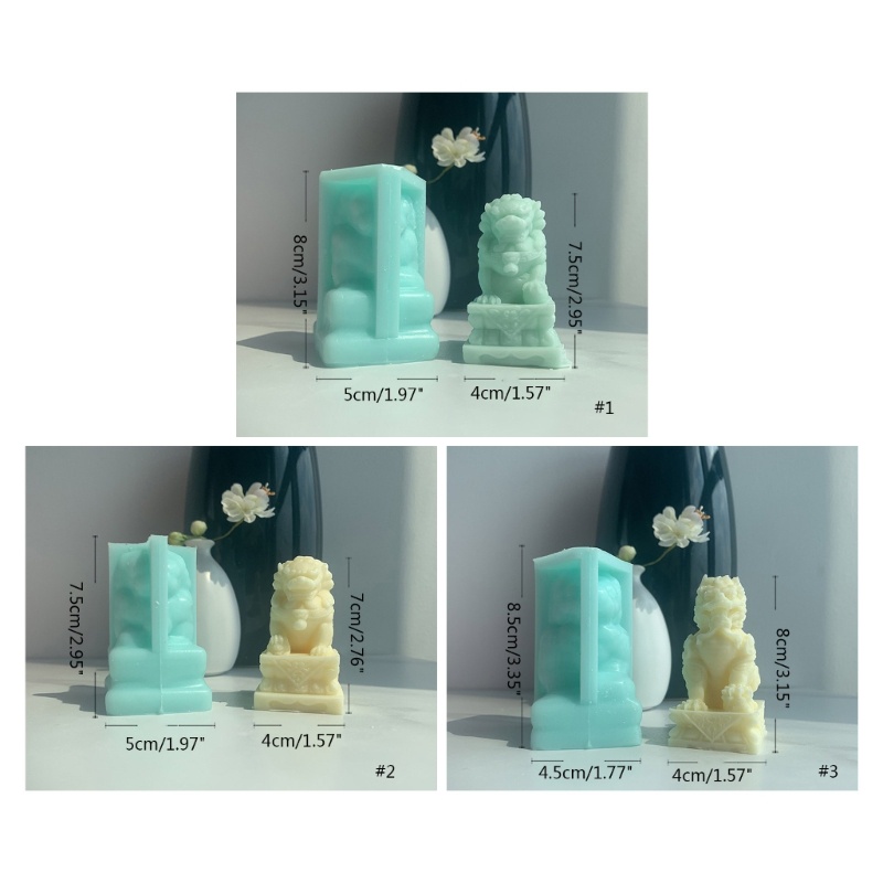 Siy Lion/Kirin Cetakan Resin Silikon Animal Epoxy Mold Untuk Resin Casting Home Decor 3D Making Mold