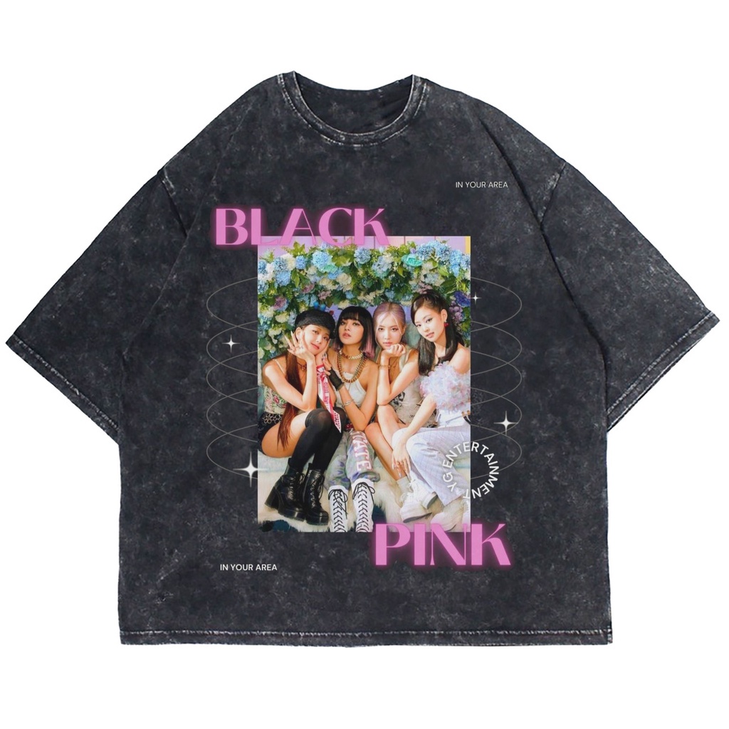Patternmerch "blackpink entertainment" Oversize T-shirt | washed tee | kaos vintage