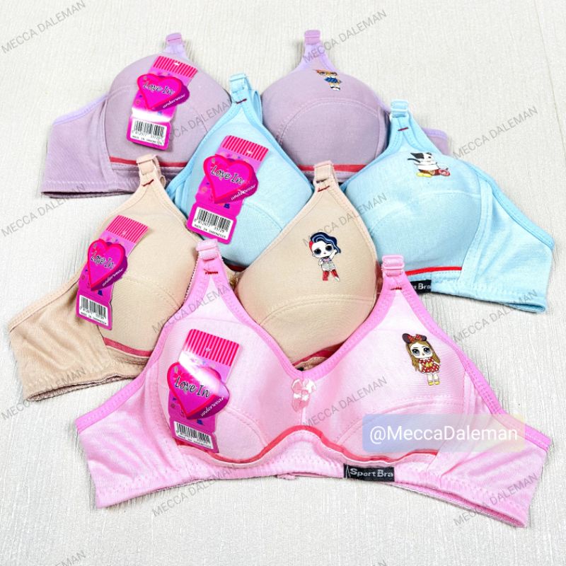 Sport Bra Bh Sport Anak Remaja SD SMP SMA Dewasa Love In Murah Tanpa Busa Tanpa Kawat