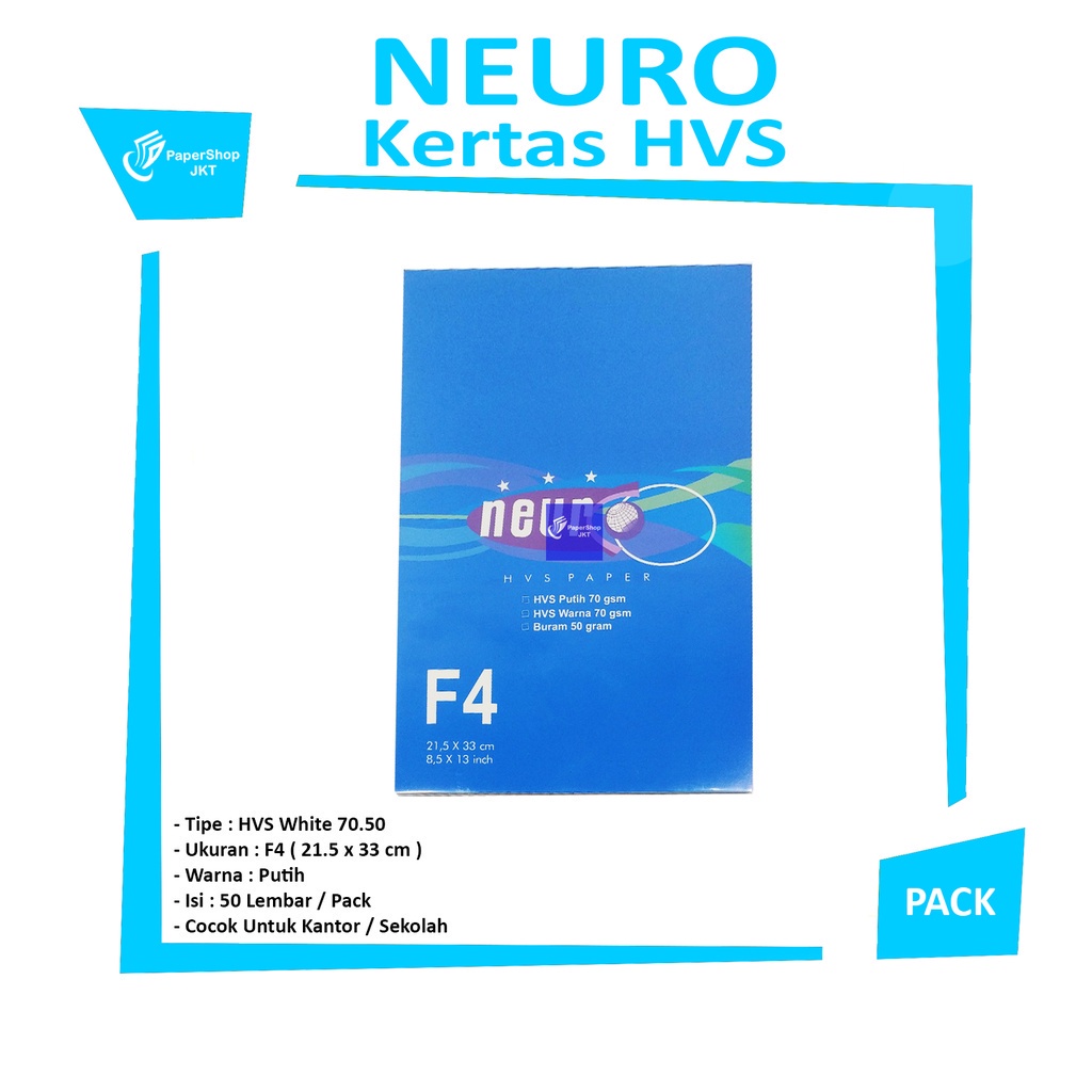 

NEURO - Kertas Foto Copy F4 50 lembar Paket Hemat