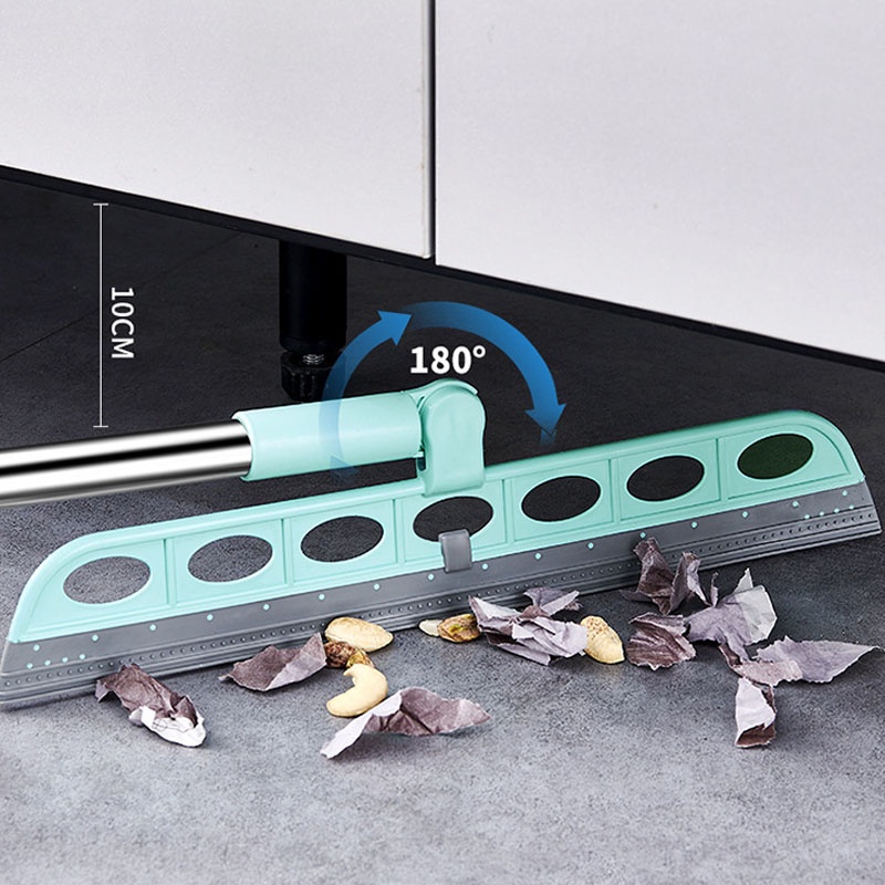 180° Sapu Sambungan Silikon Dapat Diputar/Sikat Sapu Lipat/Pembersih Lantai Rumah Tangga Squeegee Wiper Rambut Hewan Peliharaan Sapu Debu Alat Bersih