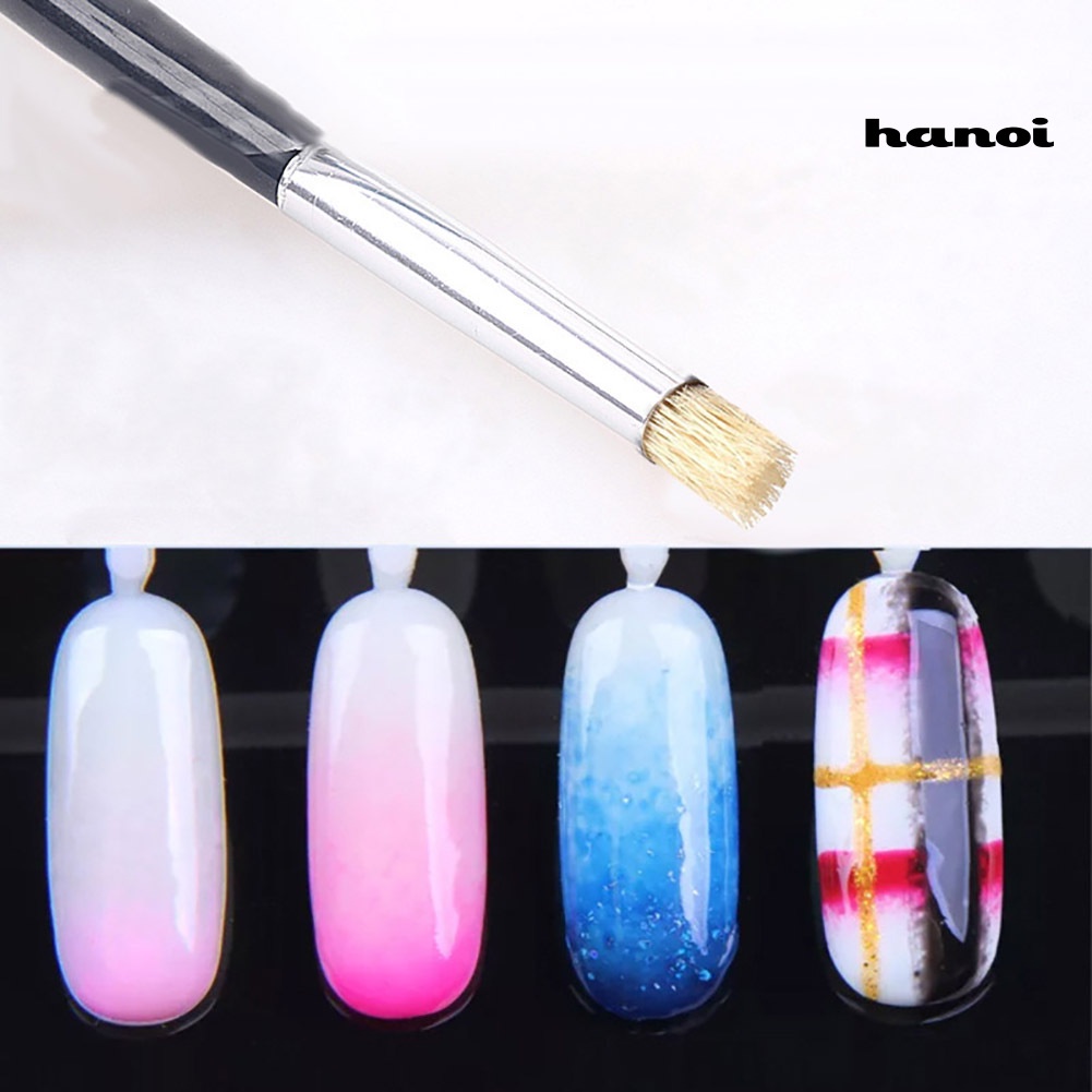 Hi * Nail Art UV Gel Acrylic Painting Drawing Pen Polish Transition Brush Tips Alat