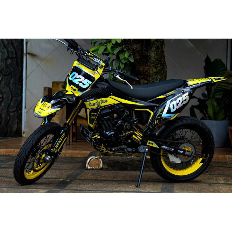 Decal sticker stiker klx D-Tracker Hologram pelangi costum