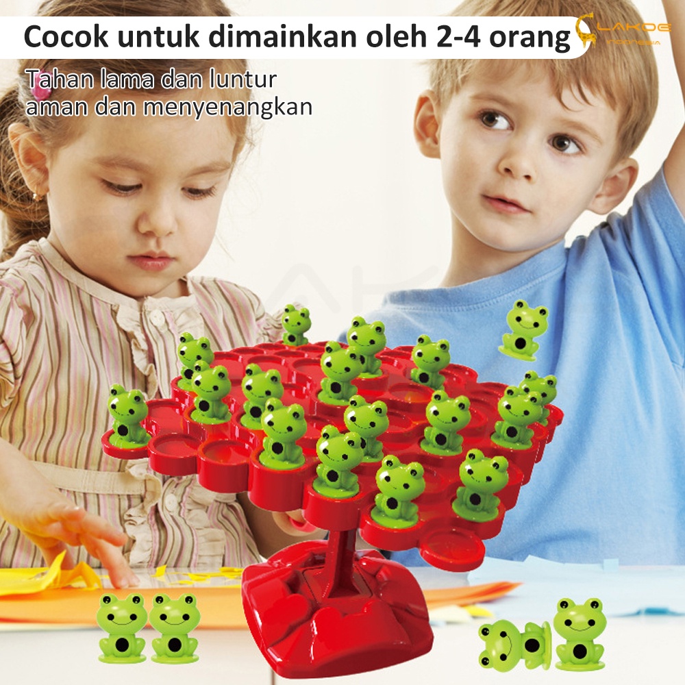 LAKOE Mainan edukasi anak board game Mainan Pohon Keseimbangan Katak