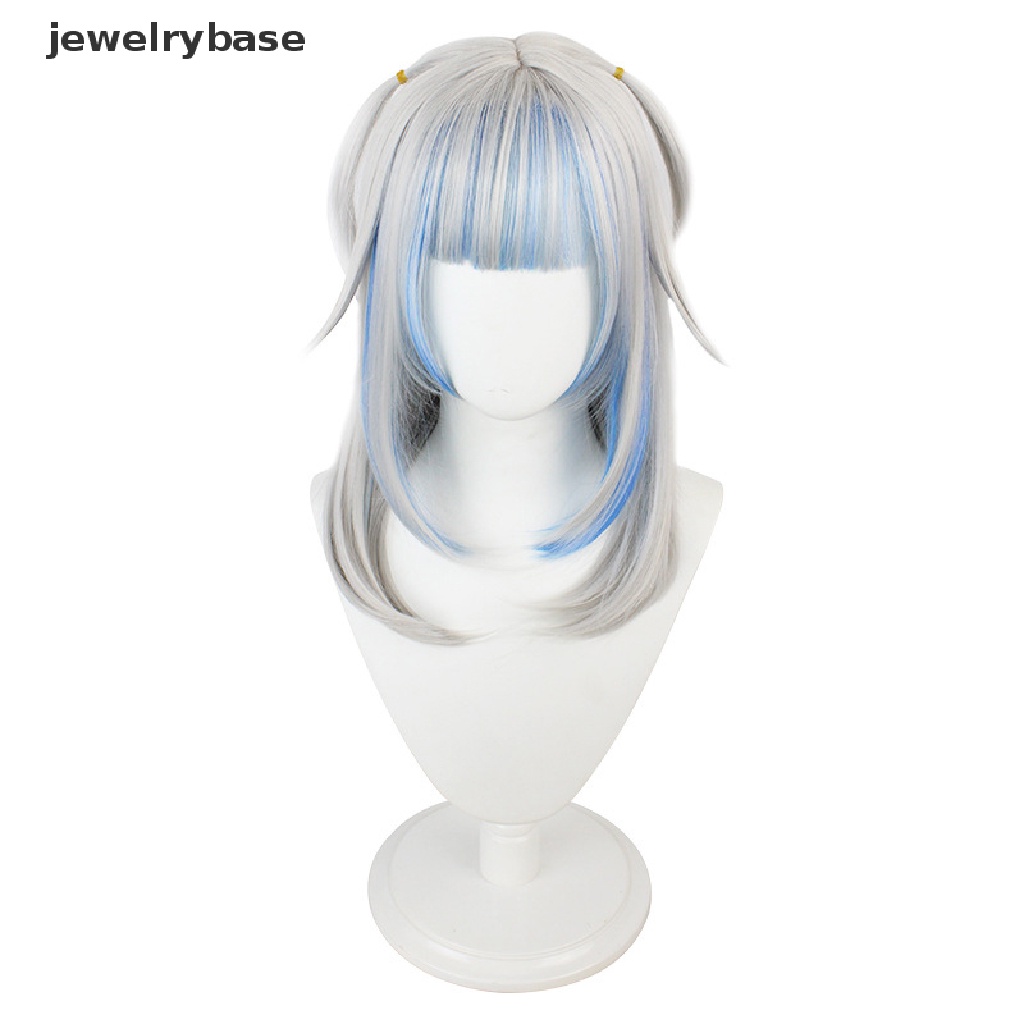 [jewelrybase] Anime Hololive Gawr Gura Cosplay Wig Tahan Panas Wig Sintetis Halloween Cosplay Pesta Dekorasi Dewasa Props Butik