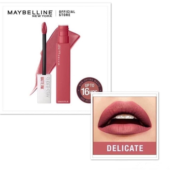 ✿ BISA COD✿ MAYBELLINE Superstay Matte Ink DELICATE-225 Lipstick Make Up