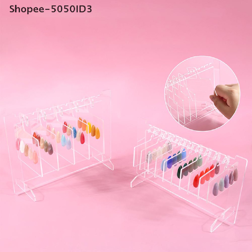 [HOT] Papan Pajangan Nail Art Kuku Palsu Sample Display Gantungan Pajangan Kuku Berdiri [ID]