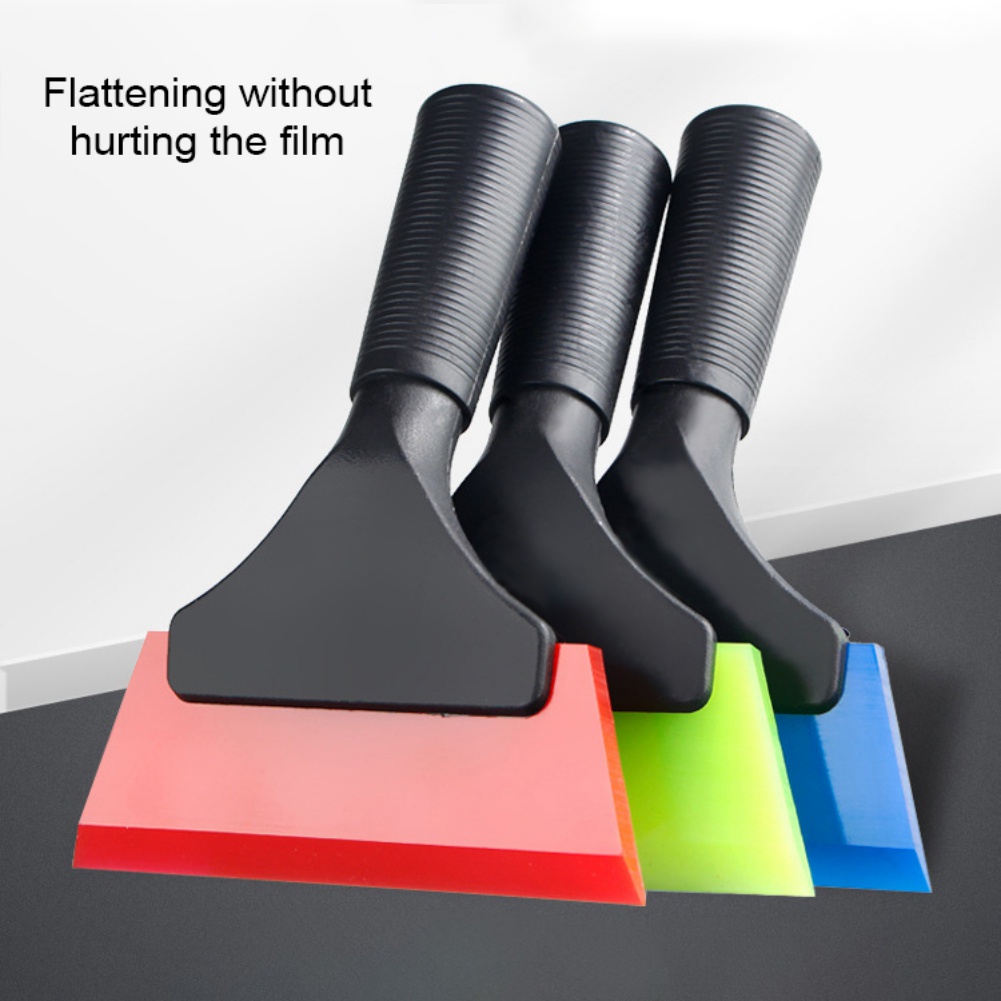 Shower Glass Door Scraper Mini Plastik Scraper Kaca Film Kartu Squeegee Kaca Depan Wiper Air Cermin Kaca Pembersih Jendela Mobil Non-Slip Handle Window Tinting Tools