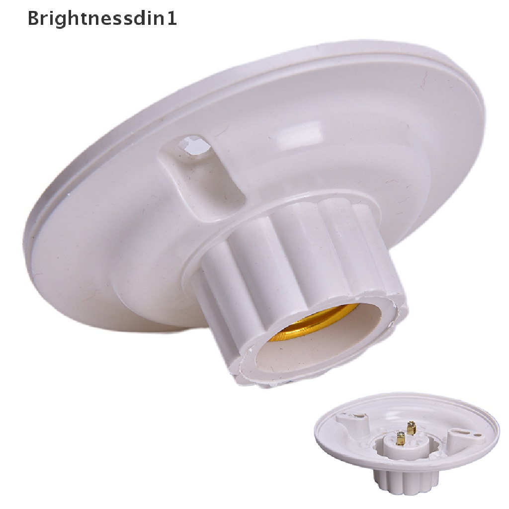 [Brightnessdin1] E27 LED Light Bulb Holder Round Socket E27 Base Soket Lampu Gantung Sekrup Base Butik