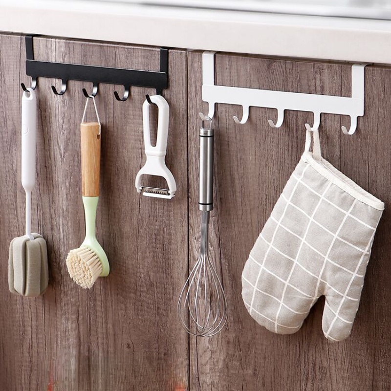 Kunci Kompor Gantungan Handuk Baju Topi Syal Rak Gantung Untuk Pintu Lemari Kabinet Kuat Beban Bantalan Organizer Alat 5kisi S-type Metal Hook Hemat Ruang Serba Serbi Finishing Rak