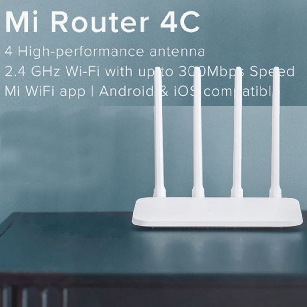 Router WiFi 4C 300 Mbps 4 Antena Eksternal Jangkauan Sinyal Luas