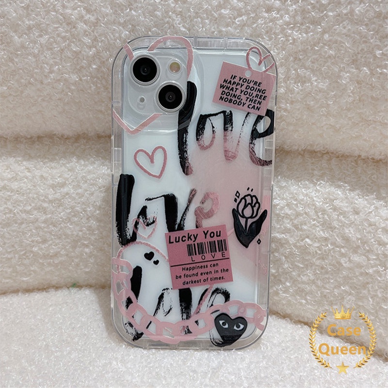 Comme des Garcons Flower Label Case Redmi Note11 11s 10s 10 9 Redmi 9C Nfc10 9T 9A A1 10A Note11 Note10 Note10 Note10s Note9 Kartun Graffiti Love Hati Lembut TPU Airbag Shockproof Cover