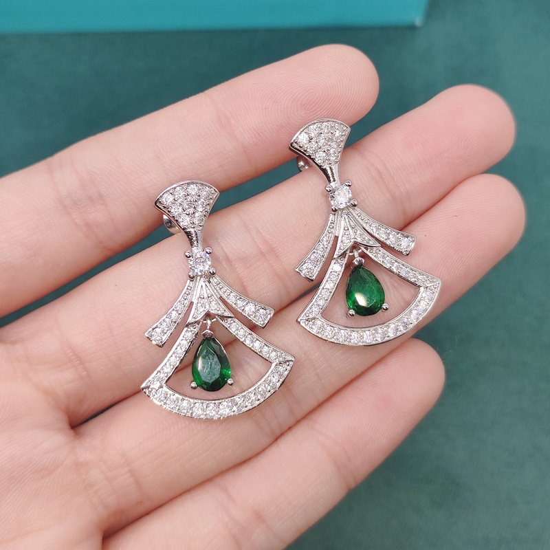 Goldkingdom Aksesoris Perhiasan Fashion Ready Stock Merekomendasi Desain Canggih Ganbao Keluarga Rok Kalung Perempuan Zamrud Set Topaz Batu Rok Anting