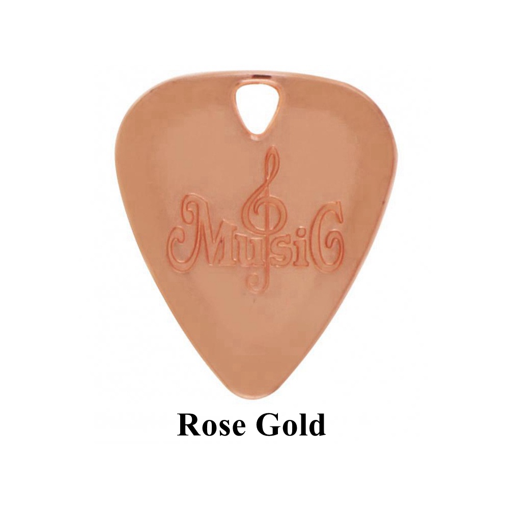 1biji Pick Gitar Zinc Alloy Gold Bronze Untuk Gitar/Bass/Ukulele Dengan Instrumen Senar Lubang Bahan Metal Plectrum Plucked