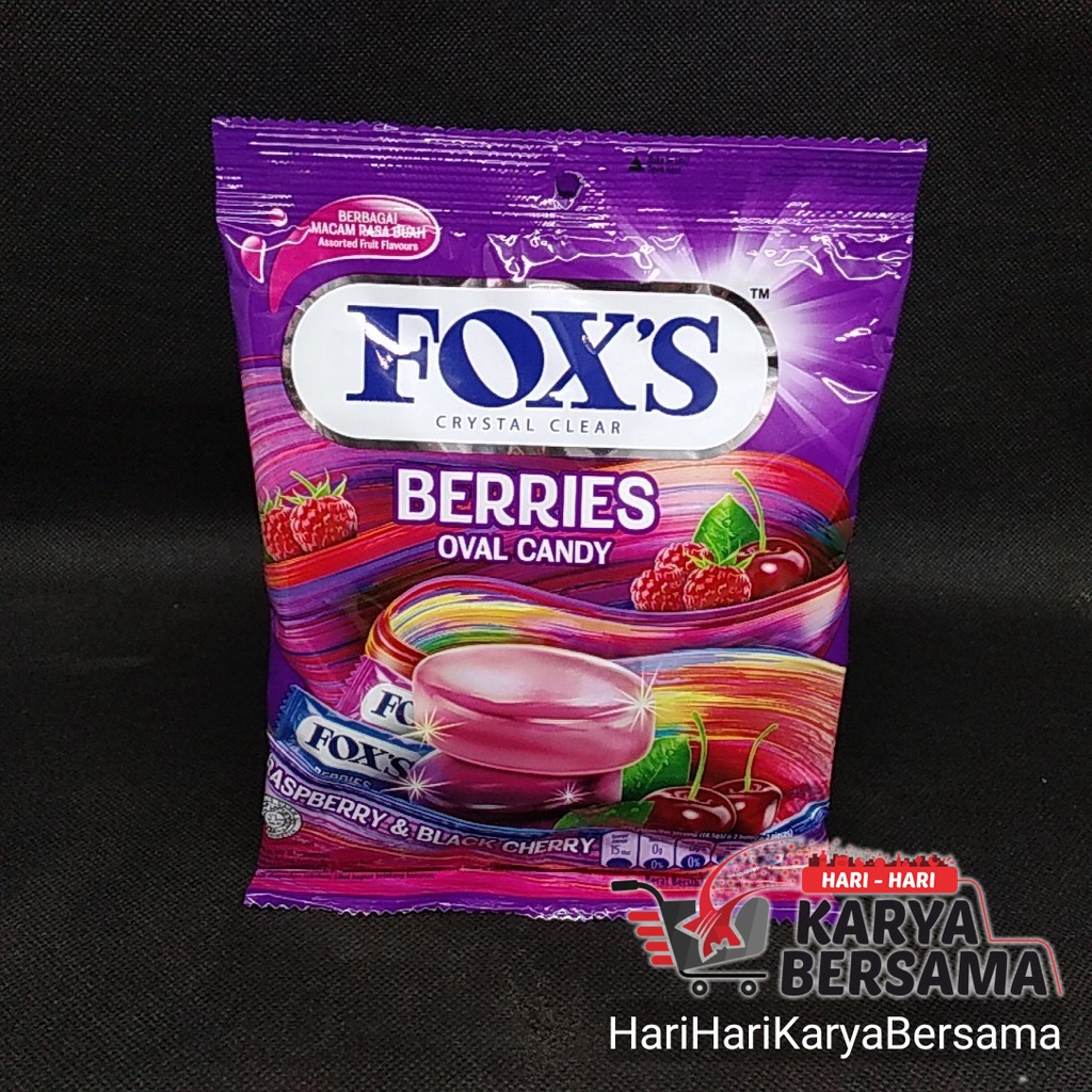 

PERMEN FOX'S CRYSTAL CLEAR BERRIES OVAL CANDY 125GR