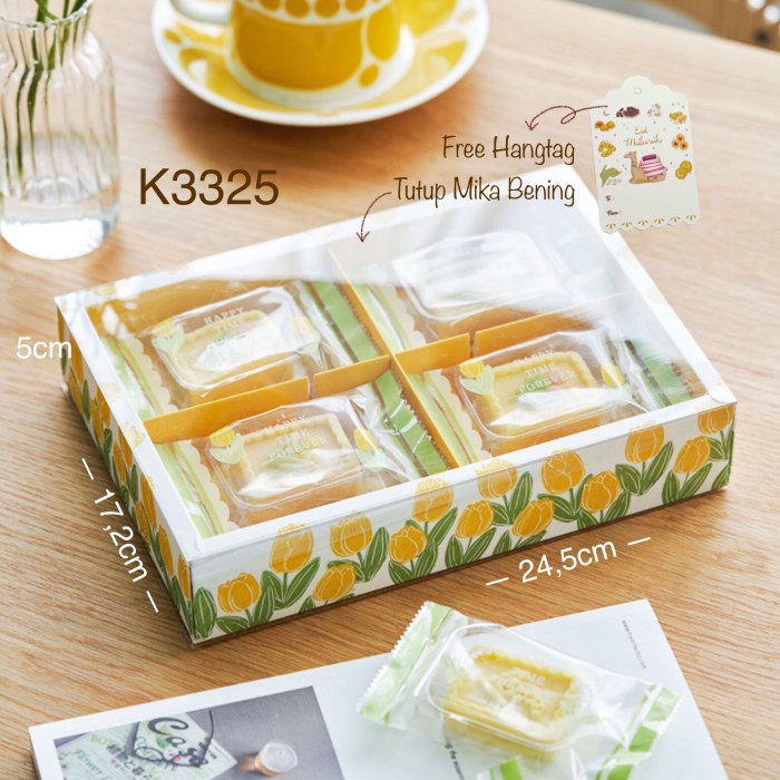 5pcs K3325 Kotak Mika Nastar| Lebaran| dus Idul Fitri| Mooncake| Pia| K33