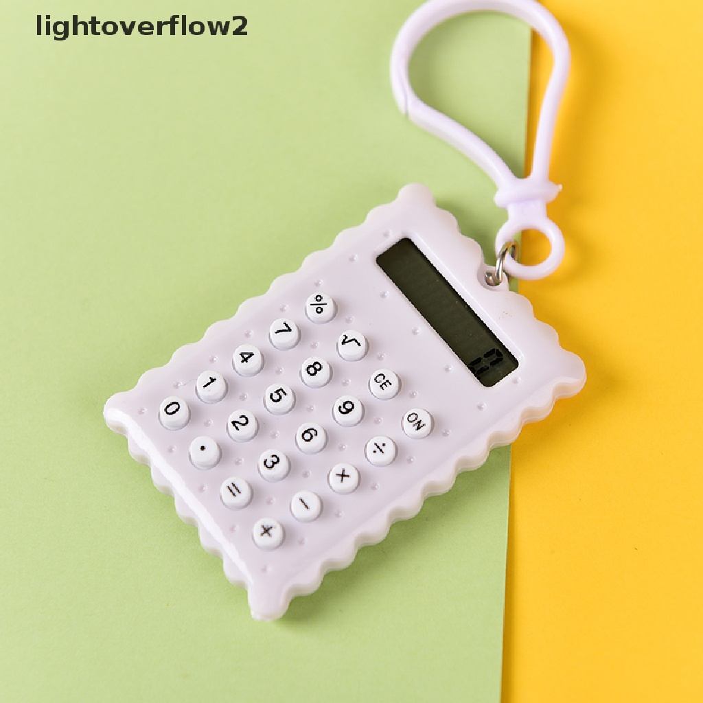 [lightoverflow2] Casing Plastik 8digis Elektronik Kalkulator Mini Gantungan Kunci Warna Random Pop [ID]