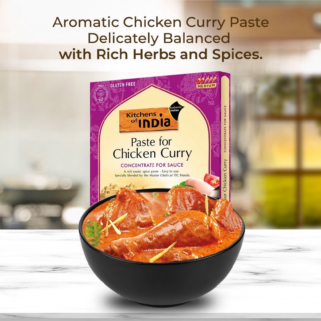 Kitchens of India Paste For Chicken Curry Gluten Free 3.5oz 100g