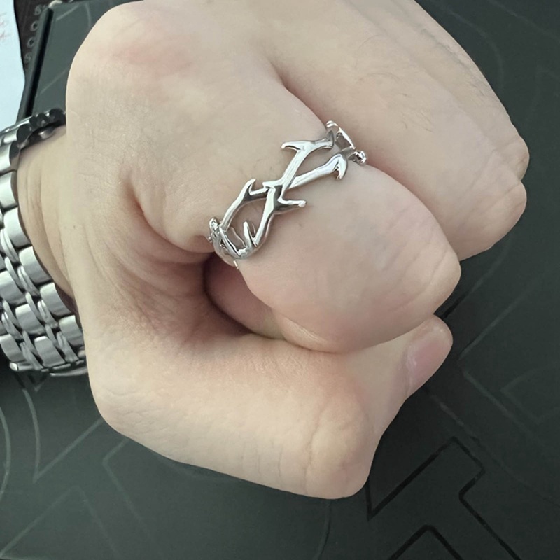 Fashion Punk Tidak Teratur Duri Pasangan Cincin Retro Hip-Hop Kepribadian Adjustable Jari Cincin Untuk Pria Wanita Pecinta Perhiasan Hadiah