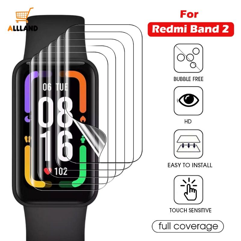 Film Pelindung Anti Gores Untuk Redmi Band2/Full Coverage Soft Screen Protector/Ultra Clear Anti Noda Smartwatch Hydrogel Film