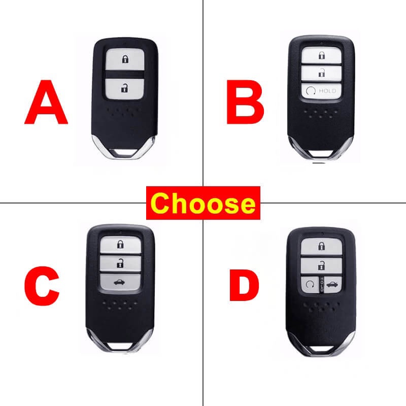 [Tersedia] Cover Case Kunci Mobil Honda Civic Kulit Sapi Untuk Honda Civic CRV HRV BRV City Accord 2014sampai2022 Smart Keyless Remote Fob Cover