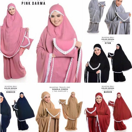 [New Arrival] Mukenah Lebaran Mukena Traveling Polos Renda Mukenah Amplop Jumbo Free Ongkir U78 / Mu