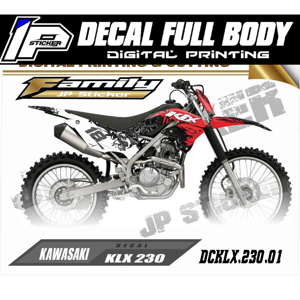 Decal Sticker KLX 230 - Dekal Stiker full body KLX 230 desain 01