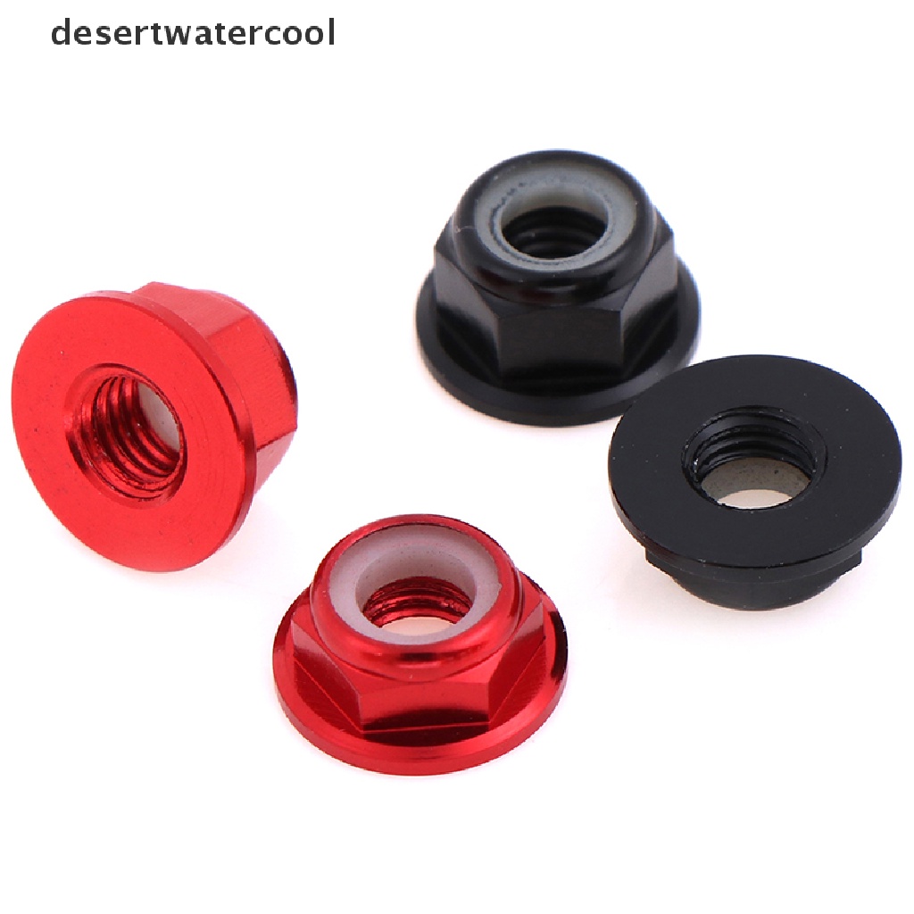 Deid 5Pcs M5 Aluminium Flange Nylon Nut Low Profile CW CCW Anti Longgar Insert lock Martijn