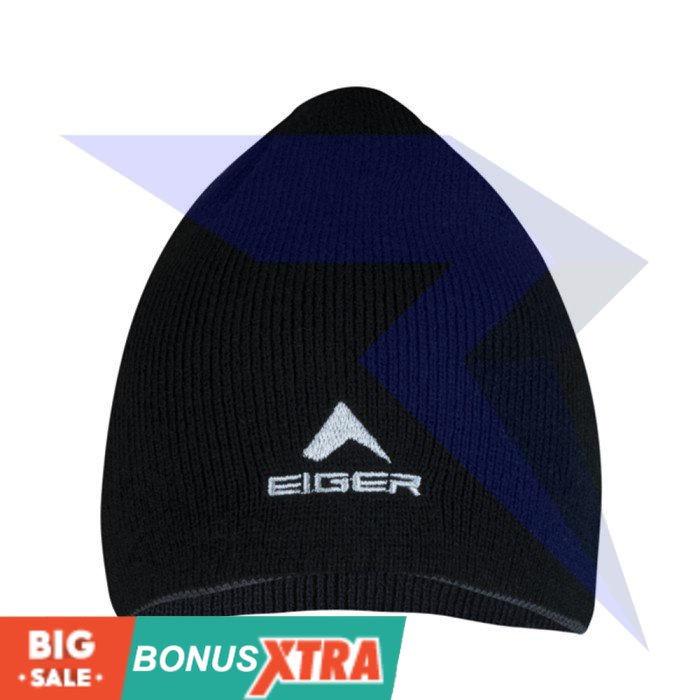 Kupluk EIGER1989 Azimuth Beanies Black 91000 4039  Original AWET MURAH KEREN KECE