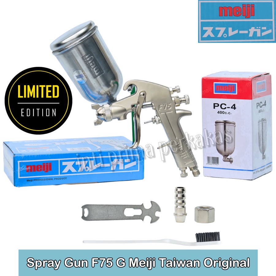Meiji Spray Gun F-75 | Alat Semprot Cat Mobil, Kayu, Besi | Nozzle 1.5mm | Kualitas Jepang