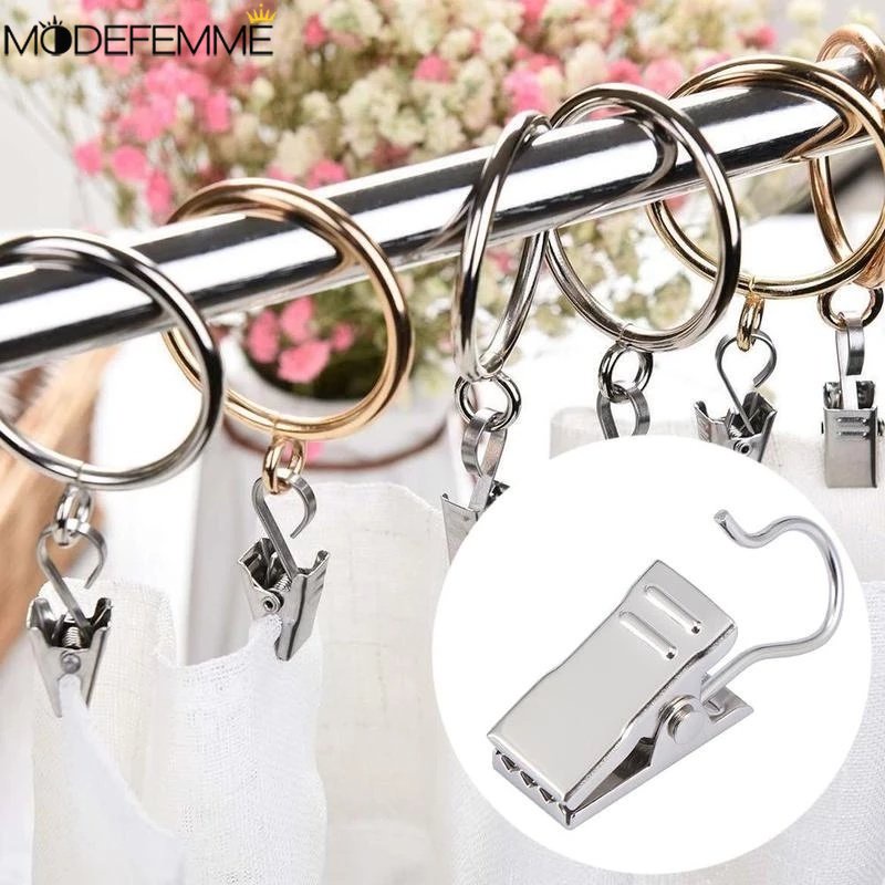 [Unggulan] 1/10pcs Klip Penyimpanan Klip Makanan Ringan Dan Pakaian Klip Pengeringan Tanpa Jejak Klip Anti slip Multi-Fungsional Klip Pengait Tirai Bahan Stainless Steel Untuk Homeliving