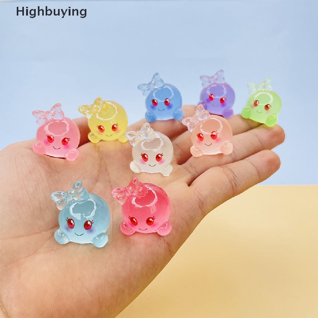 Hbid 10Pcs Miniatur Dunia Bercahaya Kartun Gelembung DIY Buatan Tangan Perhiasan Resin Aksesoris Ornamen Glory