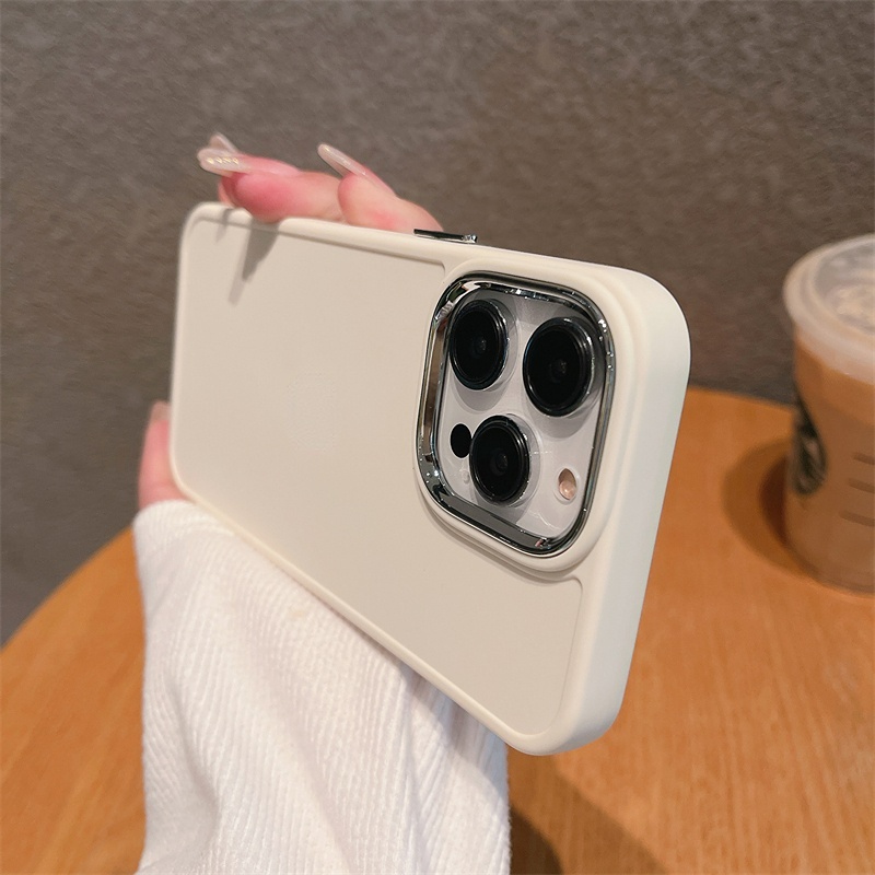 IPHONE Casing Pelindung Lensa Bahan Metal Plum Untuk Iphone11 12 13 14 Pro X XS Max7 8 14 Plus XR Frosted Soft Casing Silikon