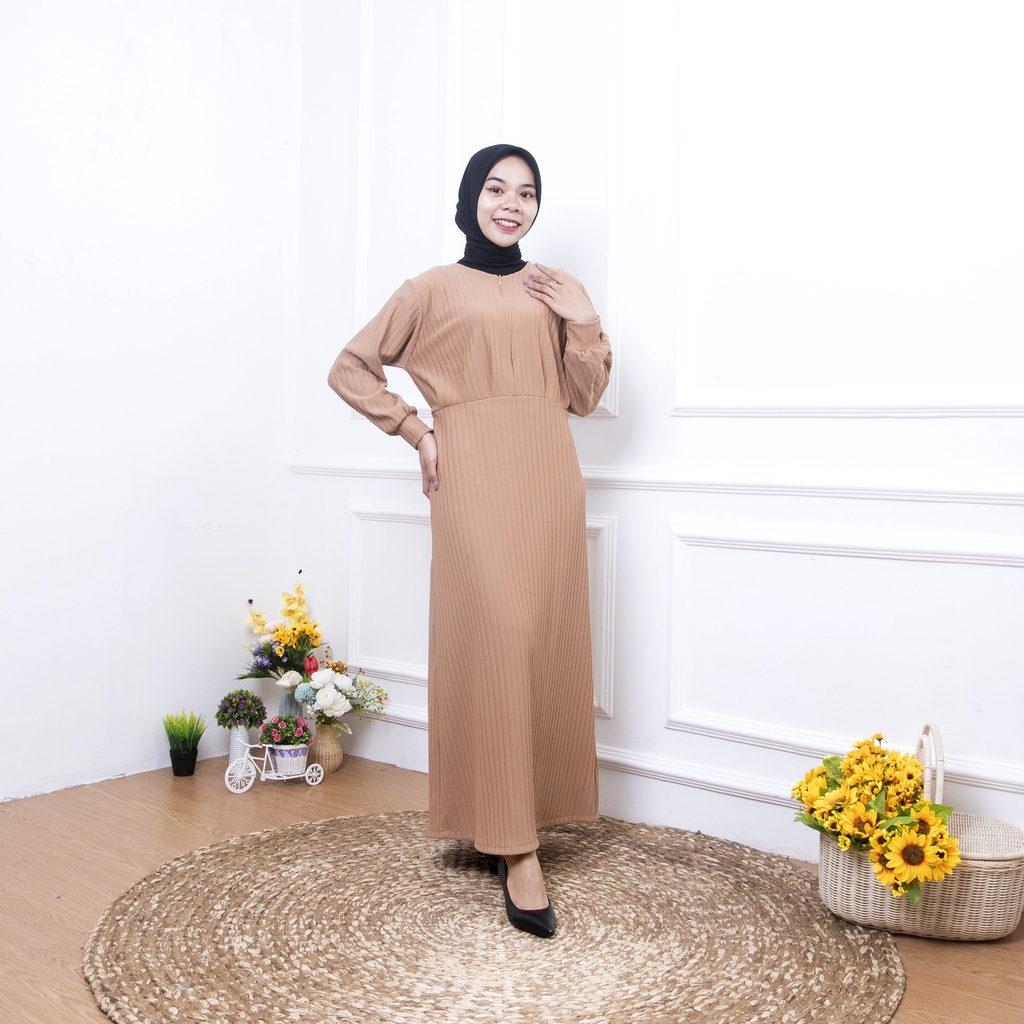 ZASKIYA - Cyra gamis muslim wanita hornet knit wanita