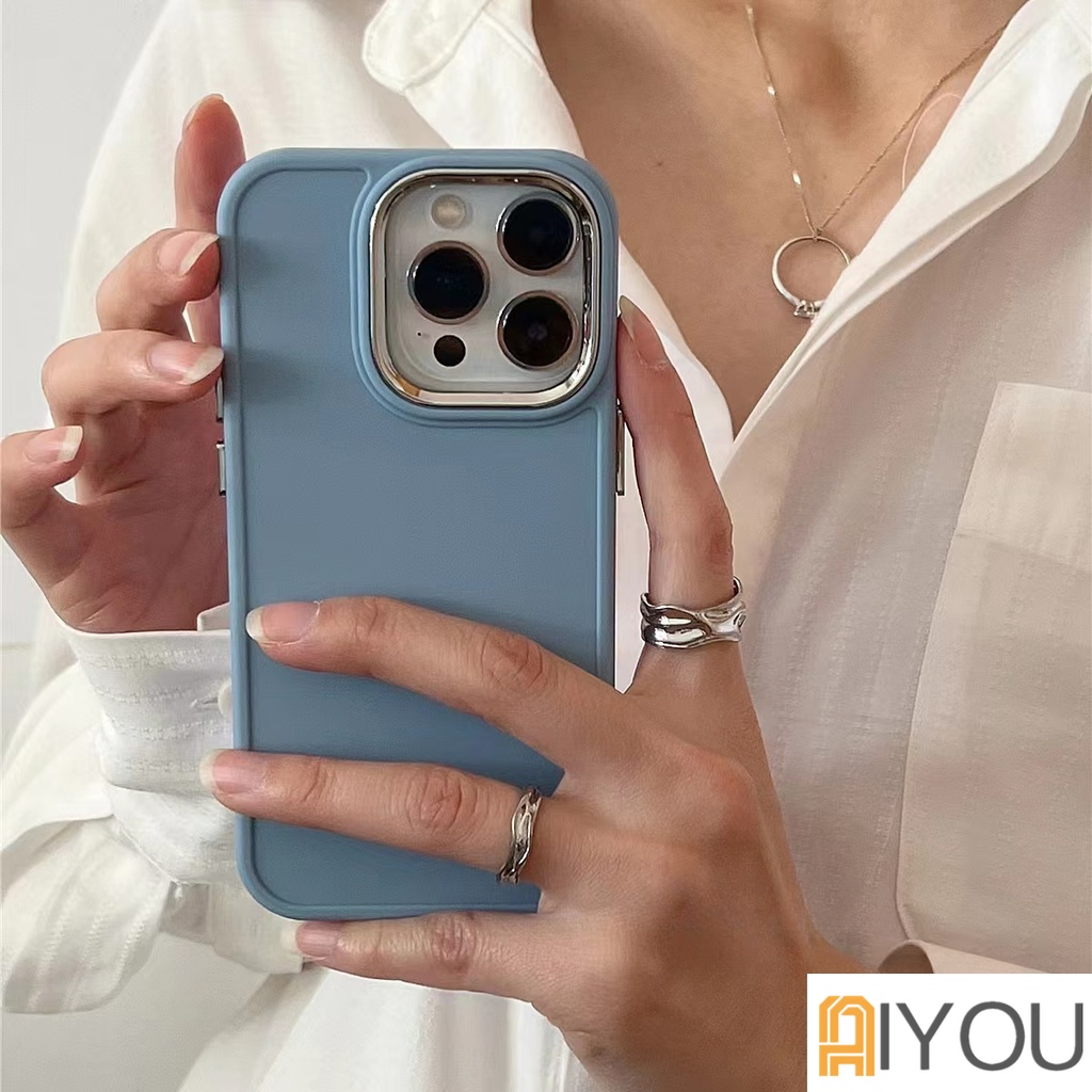 luxury silicon soft TPU + plating camera case for iPhone 11 12 Pro max X XS MAX XR 7 8 PLUS SE 2022 2020 High quality shockproof back cover case