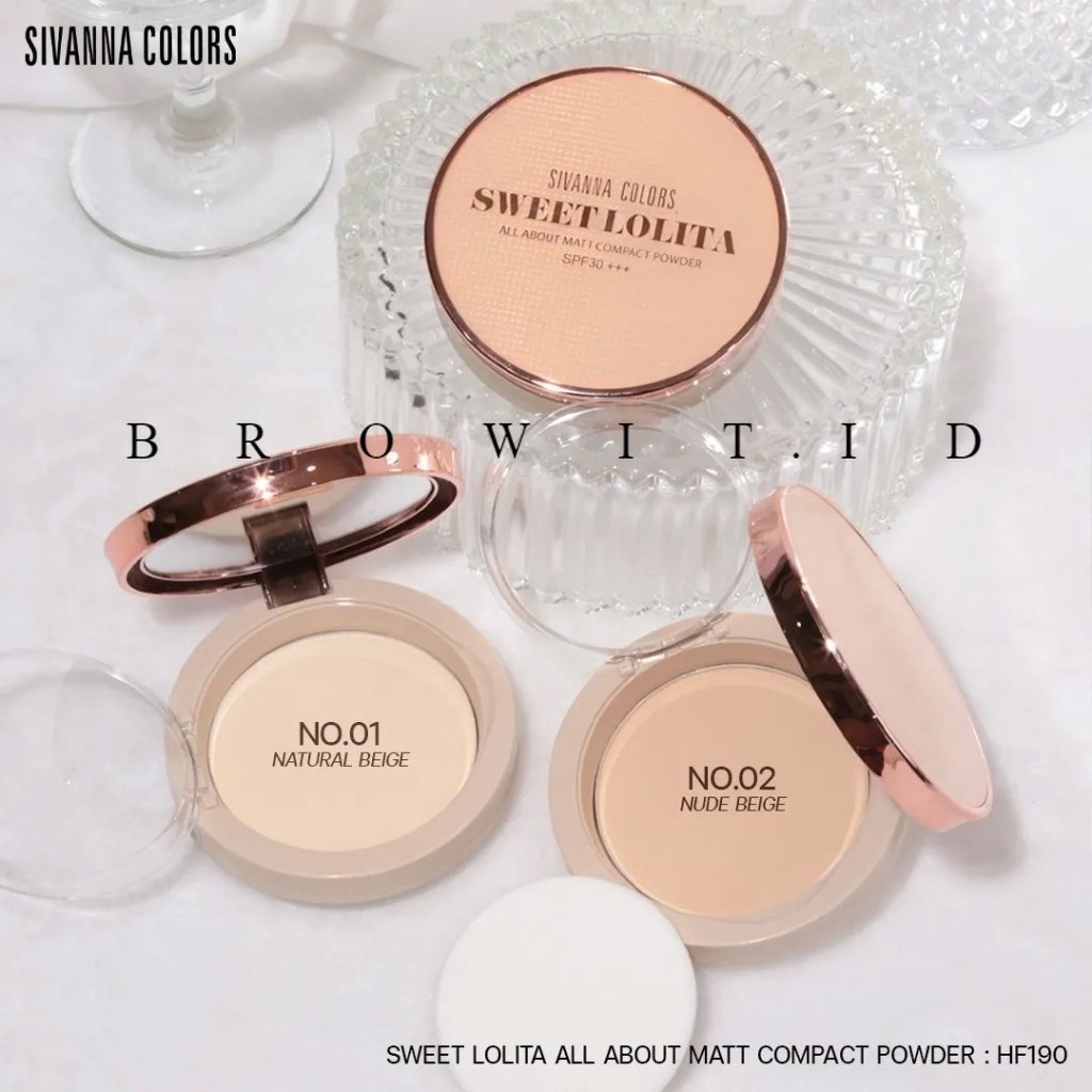 [TERMURAH] Sivanna Colors Sweet Lolita All About Matt Compact Powder SPF 30++ HF190 | Bedak Padat | Bedak Tabur | Browit.id