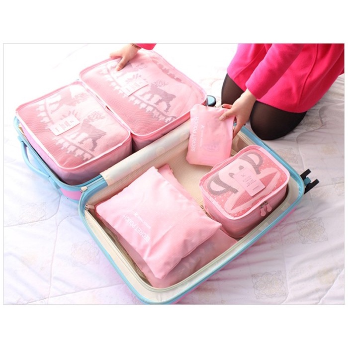 Tas Travel Organizer Bag in Bag 6in1 Storage Box Multifunction