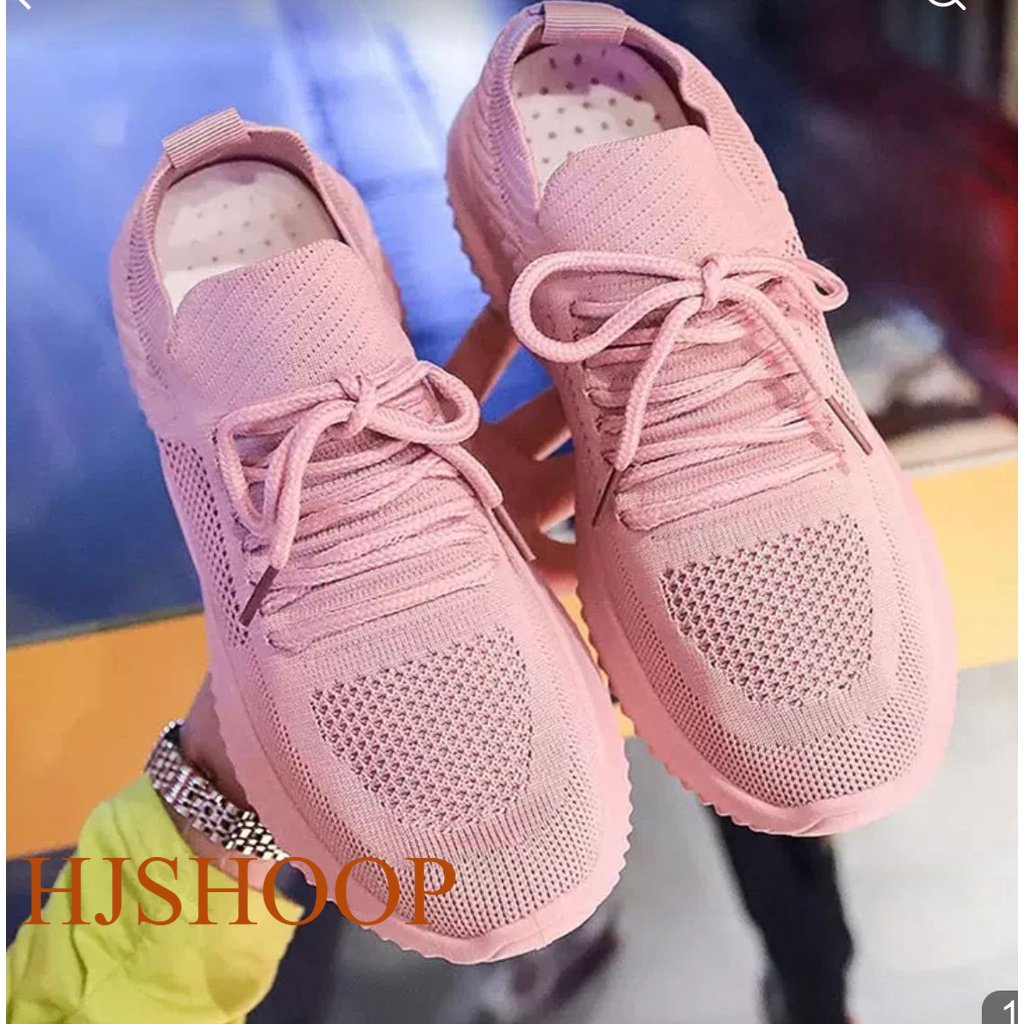 SEPATU SNEAKERS WANITA RAJUT SOLE KARET ANTI SLIP CASUAL FASHION KOREA STYLES IMPORT SKJ-07