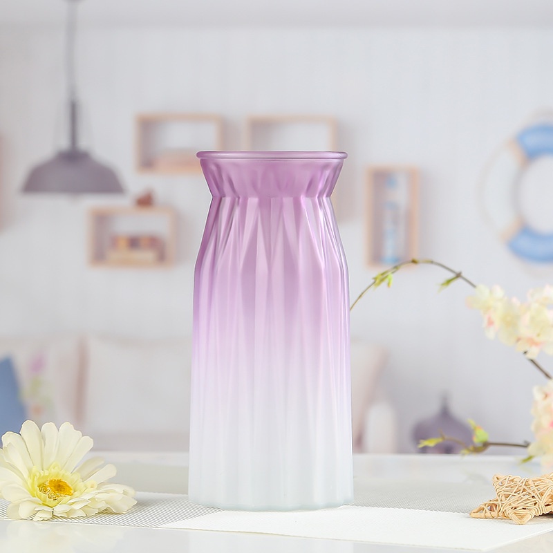 Vas Bunga Kaca Besar / Pot Bunga Plastik Vas Diamond Pajangan Tanaman Hias Palsu Dekorasi home Livin