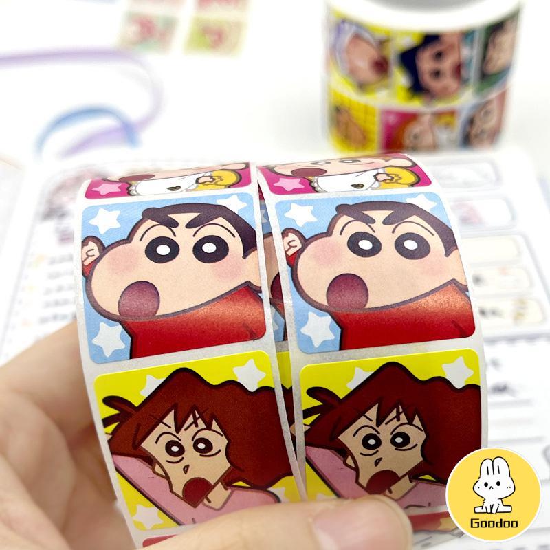 Kartun Lucu Bahan Scrapbook Sticker Melody Crayon Shin-chan Line Dog DIY Stiker Dekoratif -Doo