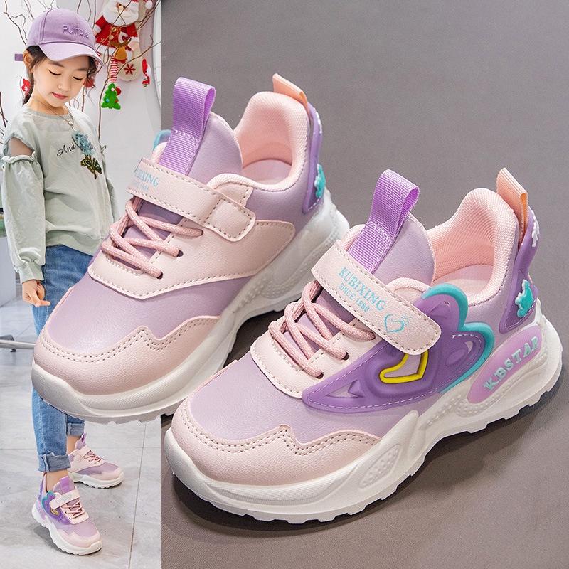 TOPGROSIR LV0221 Sepatu Sneakers Anak Perempuan Fashion Import Motif Love KBStar Kualitas Premium