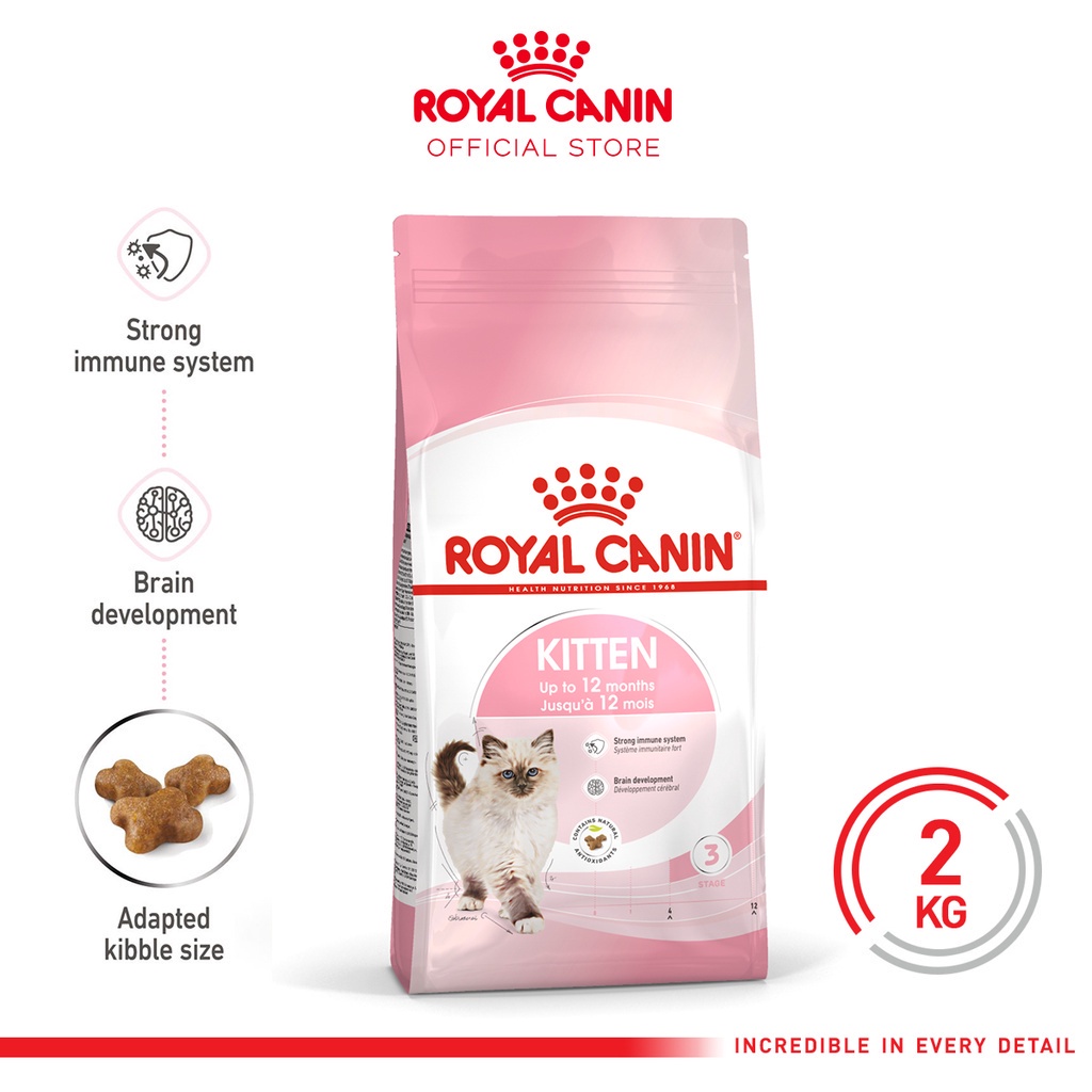 CAT FOOD ROYAL CANIN KITTEN SECOND 2ND AGE 2KG / MAKANAN KERING ANAK KUCING 2 KG