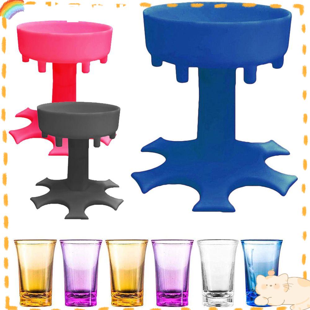 Solighter 6tembak Gelas Dispenser Holder Perlengkapan Pesta Bar Accessorie Bar Tools Cocktail Gelas Plastik